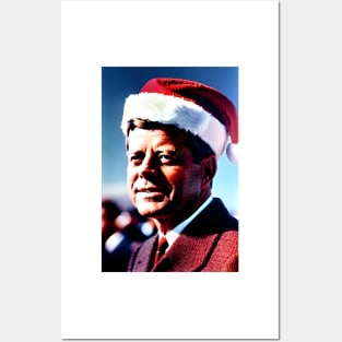 Santa JFK (Celebrity Christmas) Posters and Art